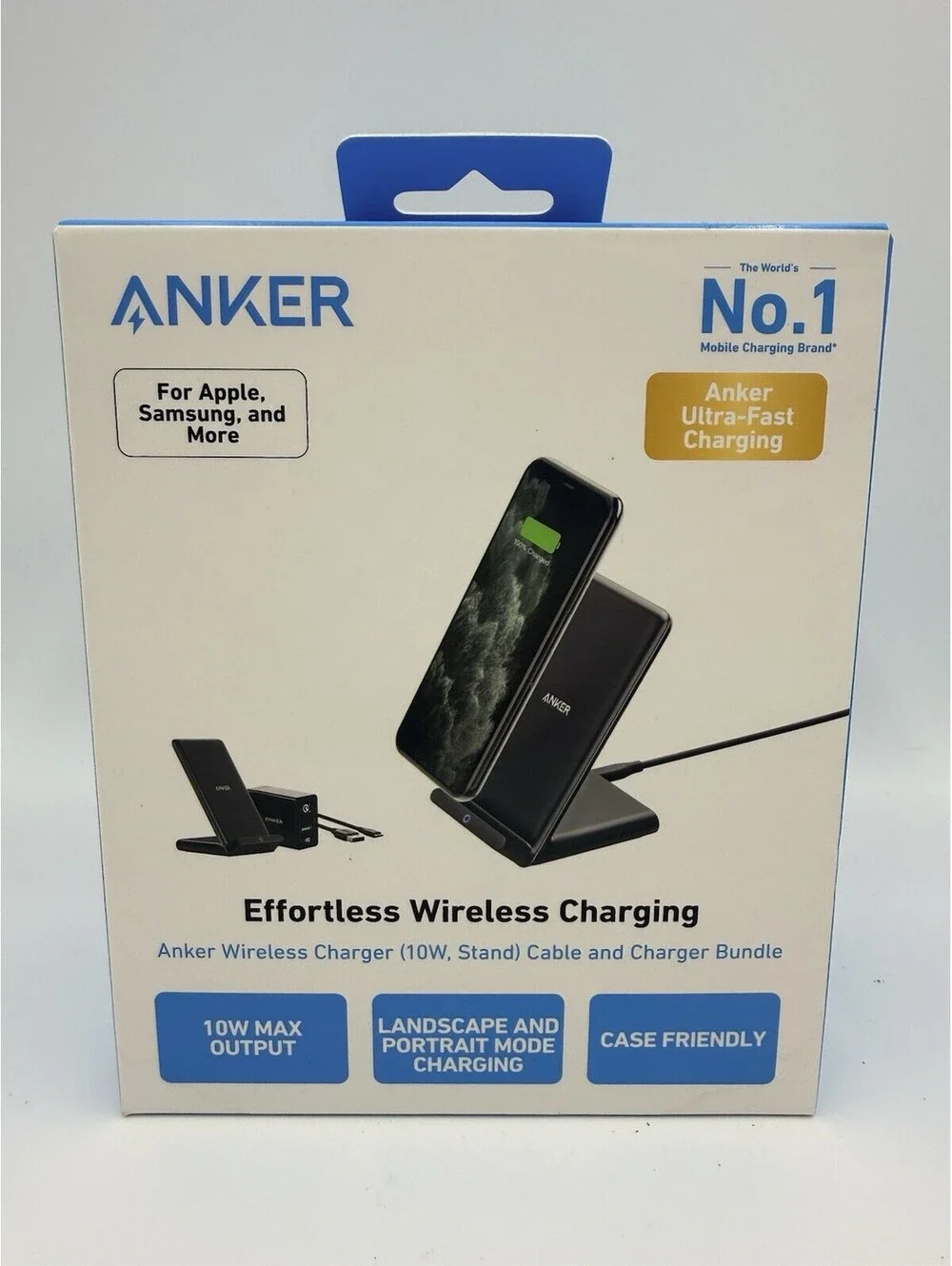 Anker 10W Wireless Max Fast Charging Stand - Black Brand new - Sealed